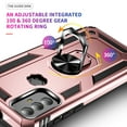 thumbnail image 4 of Hotpom Moto G Play 2023 Case, Military-Grade Shockproof Cover with 360° Rotating Kickstand - Rose Gold, 4 of 7