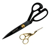SINGER Sewing Scissors Set Includes 10 Inch Heavy Duty Tailor Shears and 4.5 Inch Stork Embroidery Scissors