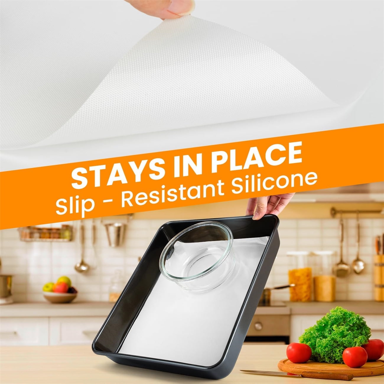 Silicone Baking Mat Roll,Bexikou 11.8IN x 6FT No Slip Silicone Pastry Mat,Reusable Freeze Dryer Mat,Non-Stick Air Fryer Oven Liner,Washable Oil-Proof Refrigerator Liner