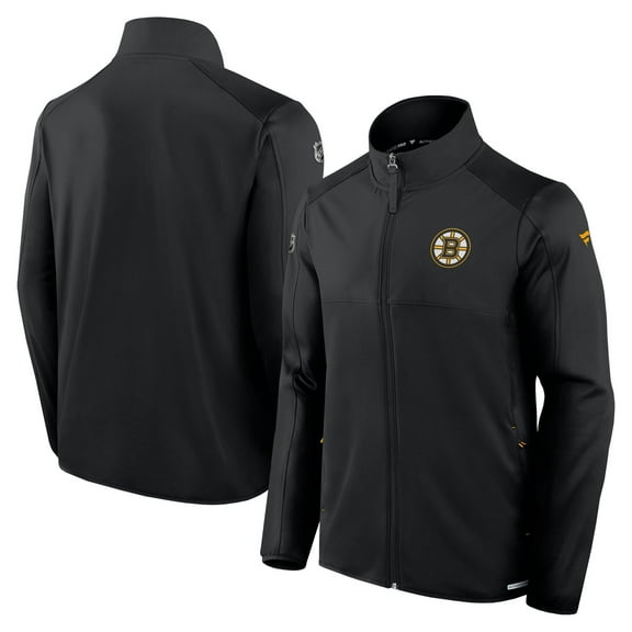 Men's Fanatics  Black Boston Bruins Authentic Pro Rink Fleece Full-Zip Jacket