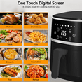 thumbnail image 6 of Zzistar 5 Quart Air Fryer, 1500W Touch Screen Digital Display Air Fryer Toaster Oven Combo with 8 Cooking Presets, 6 of 10