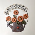 thumbnail image 1 of XWSHYW Adornos Colgantes Decoración de Pared Tetera Bienvenida Colgante de Hierro con Forma de Girasol Pintado, 1 of 2