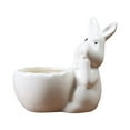 thumbnail image 4 of pdqouc Cute Easter Rabbit Mini Ceramic Succulent Plant Pots Thumb Flower Pots for Small Plants and Decorative Objects Home Desktop Ornament Decor, 4 of 4