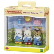 Sylvanian Families Kindergarten Friends Doll Playset, 3 Dolls with Nursery Outfits and Accessories