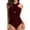 Wine, variant on Rigardu Hot Sale!! Women's One Piece Swimsuit Tummy Control Bathing Suits -Up Women One Solid Print Suit Swimwear Bathing Swimsuit Bikini Swimwears Tankinis Set Wine S