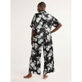 thumbnail image 4 of Joyspun Women’s and Women’s Plus Stretch Satin Pajama Set, Sizes S to 3X, 4 of 5