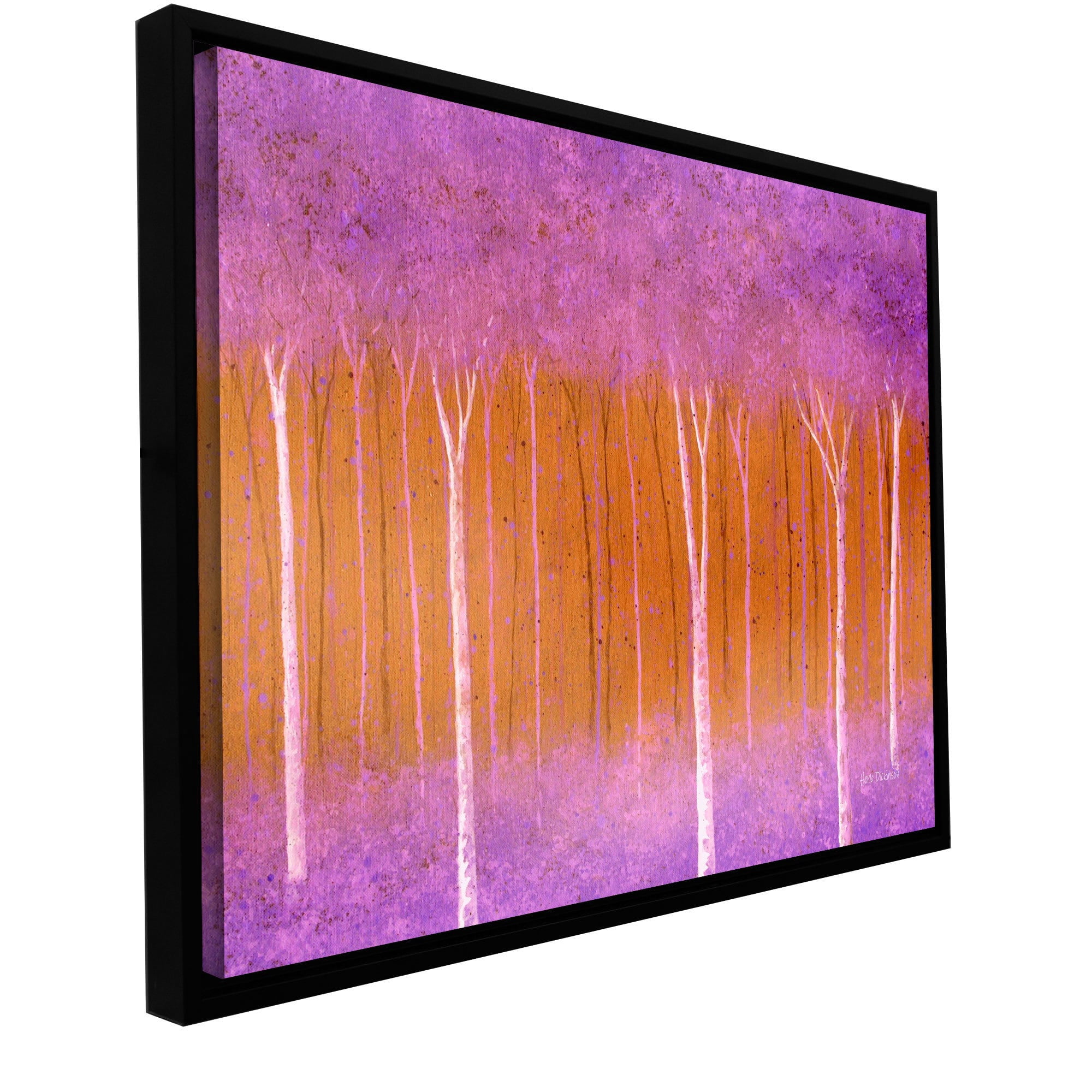 ArtWall Herb Dickinson "Cotton Candy Forest" Floater Framed Gallery-Wrapped Canvas