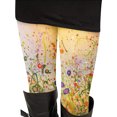 thumbnail image 1 of MKLEKYY Leggings de yoga para mujer, pantalones de yoga para mujer, informales, con estampado floral, elásticos, de cintura alta, para yoga, correr, fitness diario, 1 of 4