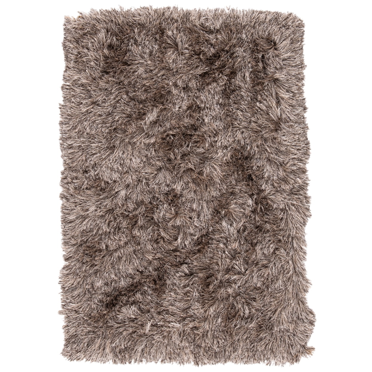 SAFAVIEH Paris Darwin Plush Polyester Shag Runner Rug, Sable, 2'3" x 12'