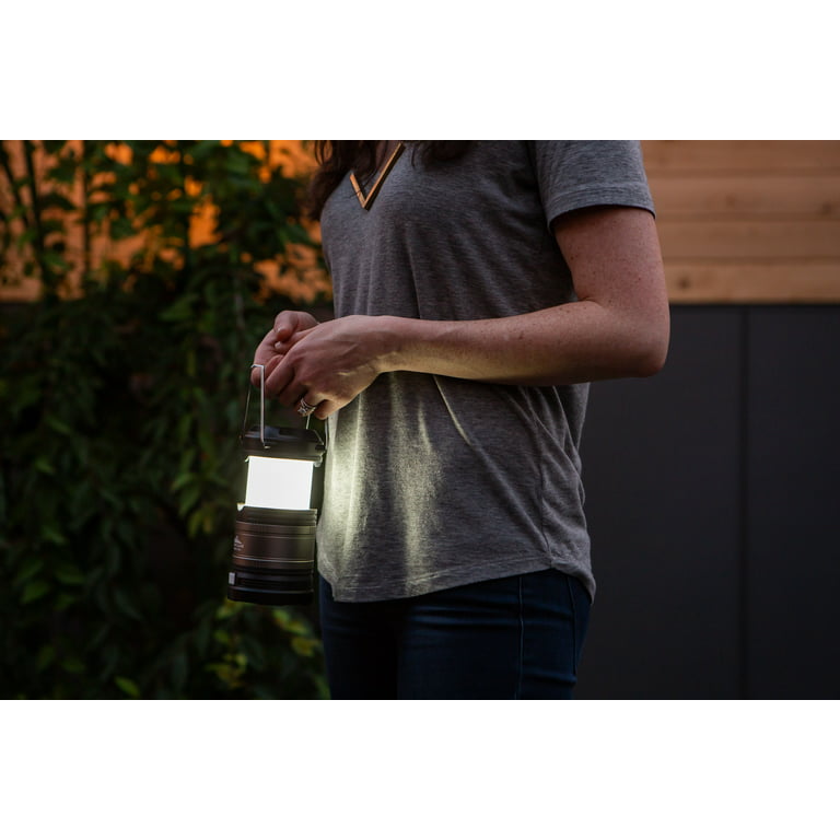 Cascade Mountain Tech Pop-Up Lantern & Flashlight, Light Output 300 Lumens, 3 x AAA Batteries Included, Size: Medium Size Lantern & Flashlight