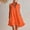 Orange, variant on Wedding Guest Summer Dresses for Women Mini Half-zip Sleeveless Solid Casual Wedding Guest Ruffle Flowy Swing Band Collar Sundress