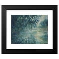thumbnail image 2 of Claude Monet 24x20 Black Modern Framed Museum Art Print Titled - Morning on the Seine (1898), 2 of 5