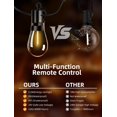 thumbnail image 5 of Outdoor Patio String Lights: S14 Shatterproof Bulb Outside Waterproof Light - 200Ft 60M Remote Dimmable Connectable Hanging Outdoor Electric Lighting - Garden Backyard Yard Gazebo Porch Party, 5 of 5