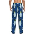 Easygdp Beautiful King Penguin Pattern Men's Pajama Pant, Sleep Elastic