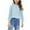 Blue1, variant on Qingpeng Girls Long Sleeve Crew Neck Pullover Top Kids Soft Lightweight Blouse Top