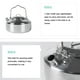 thumbnail image 5 of Camping Kettle Mini 1L Portable Tapot Mochilado de hambre de caminata Silver Silver, 5 of 8
