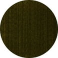 thumbnail image 1 of Ahgly Company Machine Washable Indoor Round Abstract Yellow Contemporary Area Rugs, 8' Round, 1 of 4