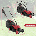thumbnail image 6 of 13.5" Corded Electric Lawn Mower, 12-Amp Powerful Grass Cutter with 3-Position Adjustable Height(Red), 6 of 9