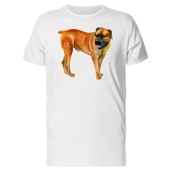 Watercolor Boerboel Dog T-Shirt Men -Image by Shutterstock, Male Medium