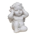 thumbnail image 2 of Estatua de querubín nórdico con forma de ala, adorno de resina conmemorativo para estante o mesa No escuches, 2 of 9