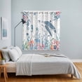 thumbnail image 3 of Coastal Turtle Kitchen Curtains Window Panels, Summer Beach Nautical Ocean Coral Seahorse Insulated Window Treatment Curtain, Grommet Curtains for Bedroom/Living Room/Bathroom, 2 Piece 42"Wx63"L, 3 of 8