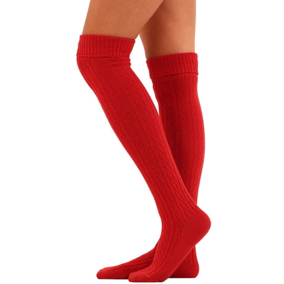LAVRA Womens Over The Knee Socks Cable Knit Style Winter