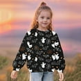 thumbnail image 4 of Mikilon Halloween Girls Tops Size 1-12 Kids Round Neck Long Sleeve Shirts Solid Color Graphic Casual Tops Fall and Winter Printed Cute Tops, 4 of 8