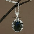 thumbnail image 6 of Real 925 Sterling Silver Necklace For Women, Genuine Labradorite Cabochon Oval Gemstone Unique Handcrafted Necklace For Her, 6 of 7