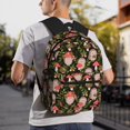 thumbnail image 7 of Haiem Edgehog and Mushrooms Lightweight Backpack for School, Classic Basic Water Resistant Casual Daypack for Travel with Bottle Side Pockets, 7 of 7