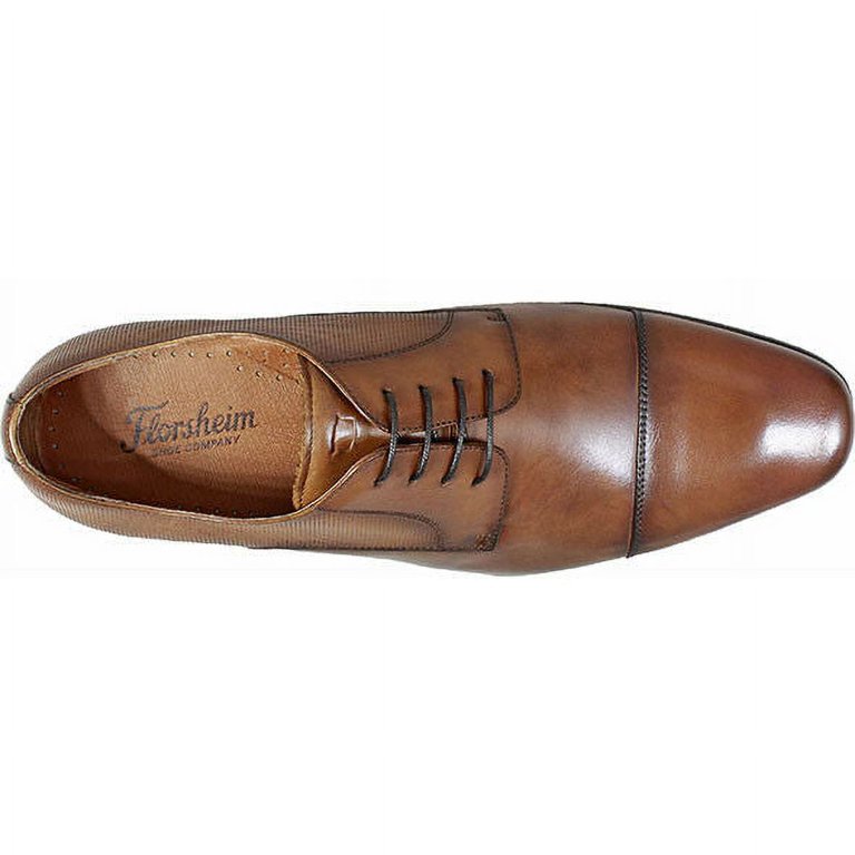 Florsheim Postino Cap Toe Oxford Shoes 10.5D Brown Cognac Dress Leather Lace Up Florsheim Postino Oxford Cognac Cap Toe Shoes main image 2