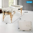 thumbnail image 7 of YRLLENSDAN Foldable Massage Table with Bed Cover,Bolsters and Side Storage Bag Portable Massage Bed for Physical Therapy Waxing Reiki Spa,28 in, White, 7 of 7