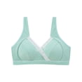 thumbnail image 2 of Nmnitkp Nursing Bras Antibacterial Fabric,Pregnant Women Do Not Sag During Pregnancy Breastfeeding Bra With Breast Pads Postpartum Nursing Bras for Breastfeeding Green,90, 2 of 4