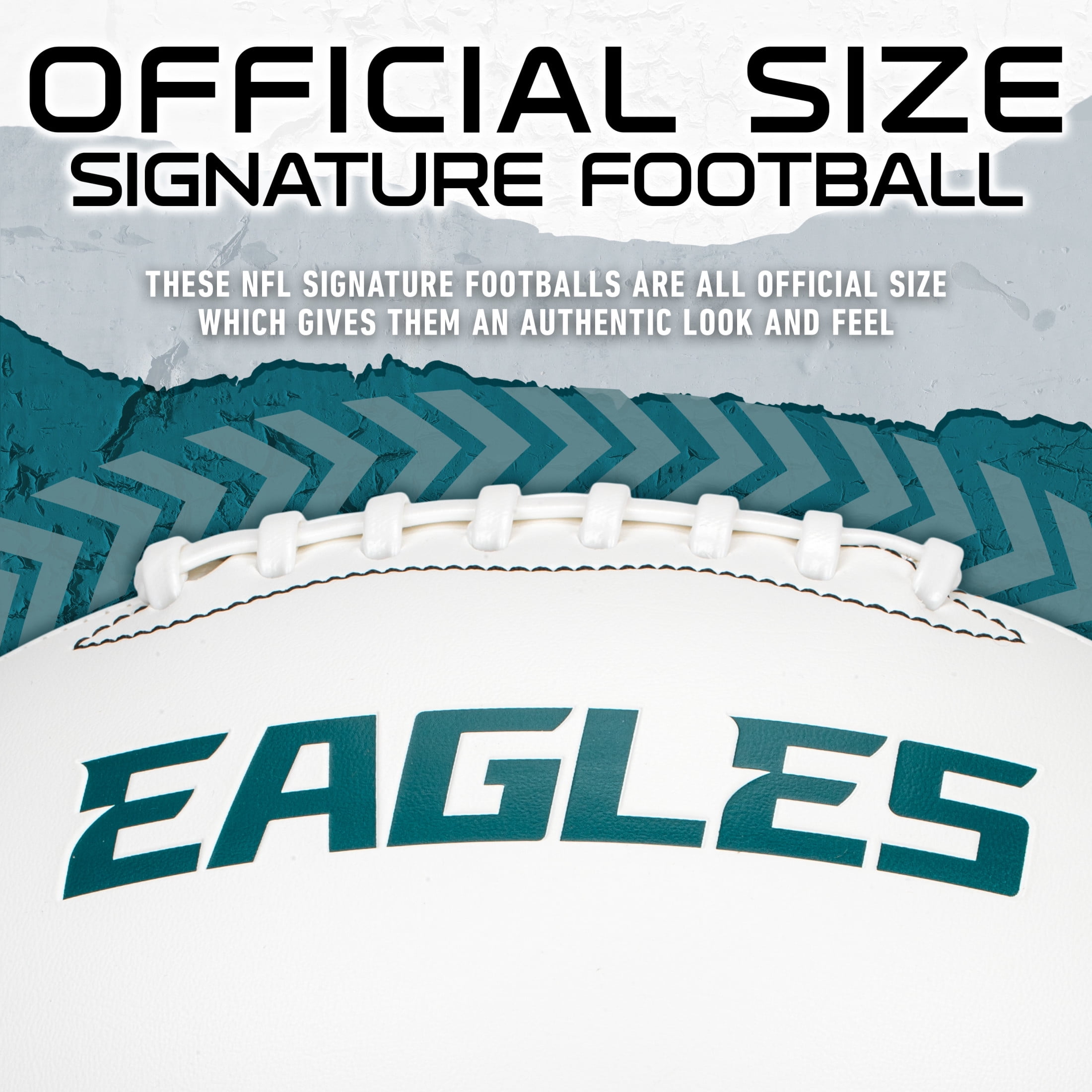 Franklin Sports NFL Philadelphia Eagles Autograph Football - Official Size White Panel Souvenir Football for Autographs + Signatures - NFL Team Fan Shop Memorabilia Football for Display