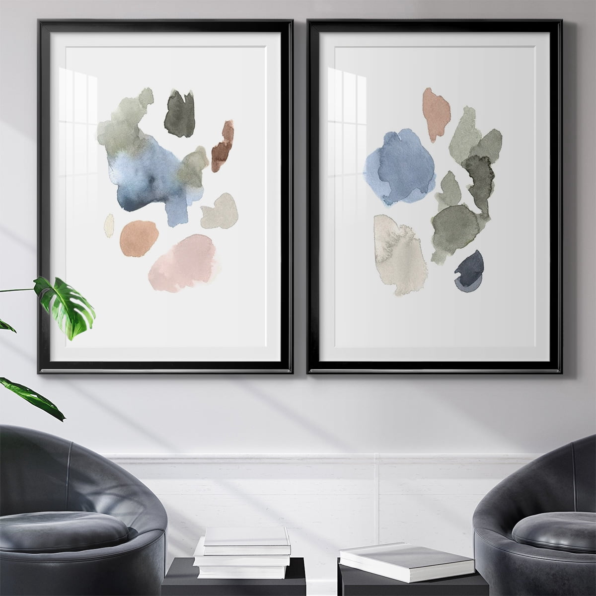 Wexford Home Fresh Start I Premium Framed Print, 30.5" x 42.5" - Ready to Hang, Black (Set of 2)