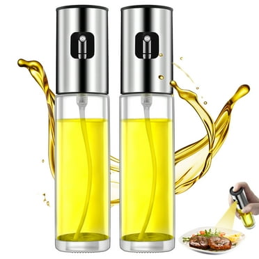 Mirdinner Oil Sprayer for Cooking, 2 Pack Olive Oil Sprayer, ‎ 100ml Olive Oil Spray Bottle for Air Fryer, Food-Grade Oil Mister Used for Kitchen, BBQ, Salad, Baking, Roasting