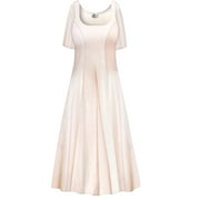 Medium Petite Womens Dress Rosé Sparkling Short Sleeve Princess Cut