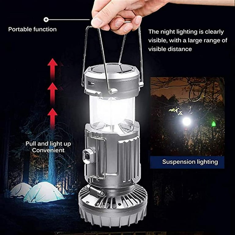 Outdoor LED Camping Lantern with Fan Electric Stretch Switch Camping Lamp  Camping Lamp 
