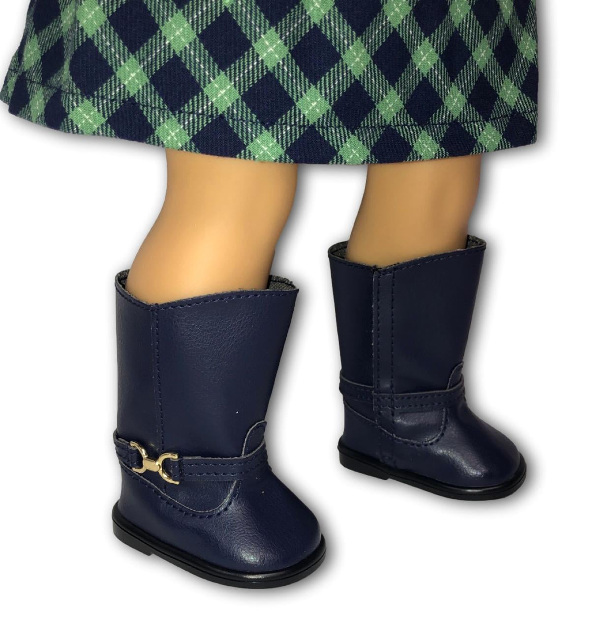 American Girl Janie and Jack Midnight Riding Boots for 18-inch Dolls