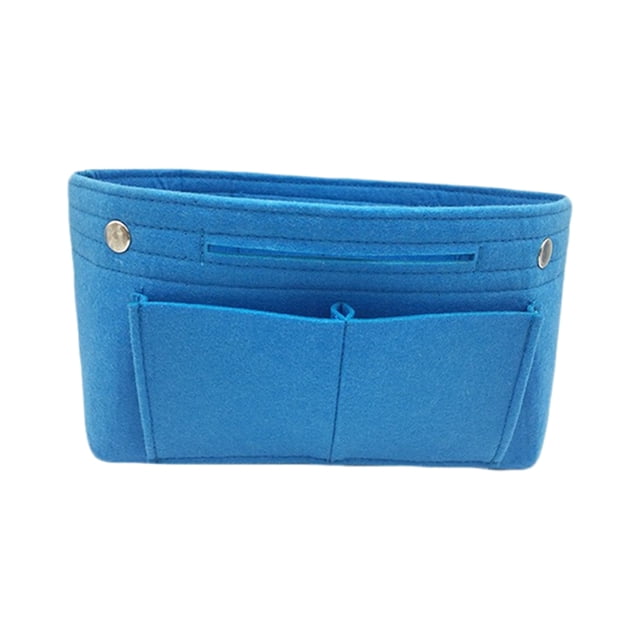 Minnieouse Hecho con bolsa de cosméticos de fieltro, solución de almacenamiento duradera y elegante, organizador de maquillaje, bolsas Bolsas de mensajero y de hombro Azul