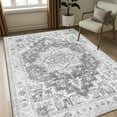 thumbnail image 4 of KUETH 5'x7' Area Rugs for Living Room, Non Slip Machine Washable Vintage Indoor Rug, Low Pile Chenille Print Rug for Bedroom Dining Room Home Office, 4 of 9