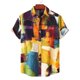 thumbnail image 1 of Camisas De CompresióN Para Hombre Camisa estampada vintage Camisa de hombre Camisa de manga corta Camisa casual Camisa estampada Camisa estampada hawaiana Camisa para hombre (Yellow, M), 1 of 6