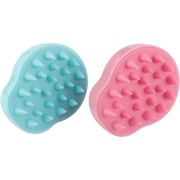 2pcs Massage Shampoo Brush Silicone Scrubbers Hair Scalp Massage Brush Hair Cleaning Brush Hair Scrubber Cleaning Scrubber Scalp Massager Head Cleaning Massage Head Washing Comb Pp