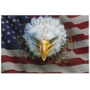 Bestwell Jigsaw Puzzles for Adults 500 Pieces North American Bald Eagle On Flag Puzzle Buffalo Games