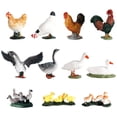 thumbnail image 2 of 11 Piezas de Plástico de les de Granja Modelo para Tartas Decoración Preescolar Juguete Juego de Gallo l Figutes Juguetes Acción s de Zulema Figurilla de animales de granja, 2 of 8
