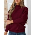 thumbnail image 4 of PRETTYGARDEN Womens Sweaters Fall Fashion Casual Loose Turtleneck Batwing Long Sleeve Knit Sweater Pullover Tops, 4 of 10