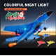 thumbnail image 1 of Planeador de gravedad, planeador infantil, avión RC regalo de Navidad amarillo, 1 of 2
