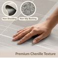 thumbnail image 6 of ODIKA 4'x6' Grey Soft Modern Block Pattern Washable Area Rug Minimalist Geometric Rectangle Composition Pet Friendly, Non-Shedding for Bedroom, Reading Nook, 6 of 7
