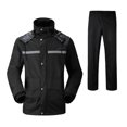 thumbnail image 2 of Lyinloo Women And Man Casual Long Sleeve Windbreaker Waterproof Reflective Duty Raincoat Black XXL, 2 of 6