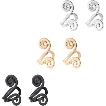 3Pairs Acupressure Sl-imming Earrings Acupressure Earrings Non Piercing Acupressure Earrings for Ear Cuff Clip for Women Men (3pairs ear cuff)