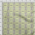 thumbnail image 4 of oneOone Silk Tabby Lime Green Fabric Tribal Sewing Fabric By The Yard Printed Diy Clothing Sewing Supplies 42 Inch Wide, 4 of 6